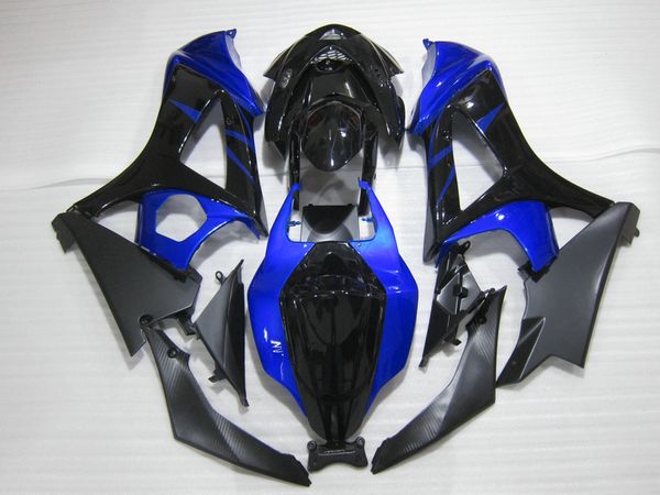 Kit de carenagem de molde de preço inferior para Suzuki GSXR1000 07 08 carenagem de carroçaria preto azul conjunto GSXR1000 2007 2008 OT42