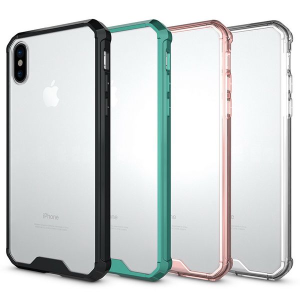 

Clear Air Hybrid Slim Armor Case For iPhoneX 8 7s 7Plus iPhoneXs max Xr Xs Soft TPU edge Arylic Free Shipping