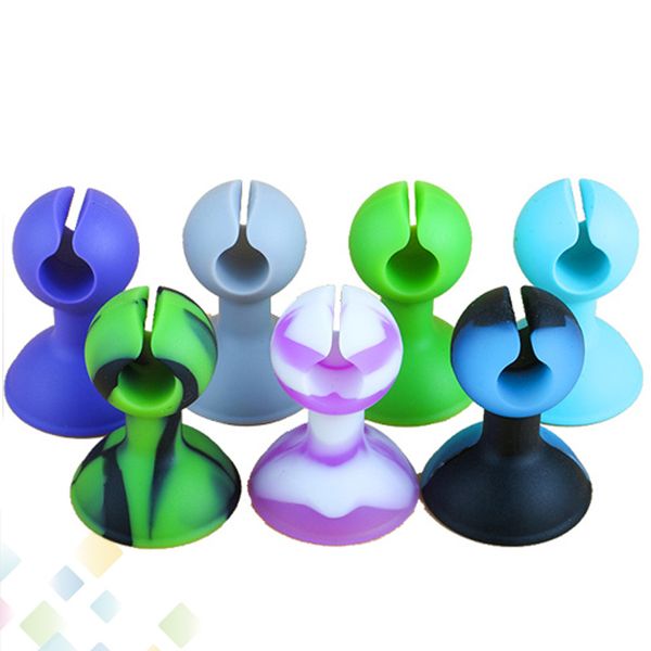 

E Cig Silicone Bracket Dispaly EGO Battery Silicon Base Sucker Holder for EGO T EGO C EVOD Twist Batteries Holders Stands DHL Free