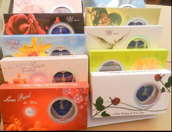 

10 set love wish pearl necklace set oyster drop pendant