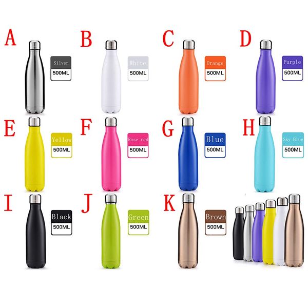 

Cola water bottle haped in ulated double wall vacuum high luminance water bottle 17oz 500ml creative thermo bottle vaccum in ulated