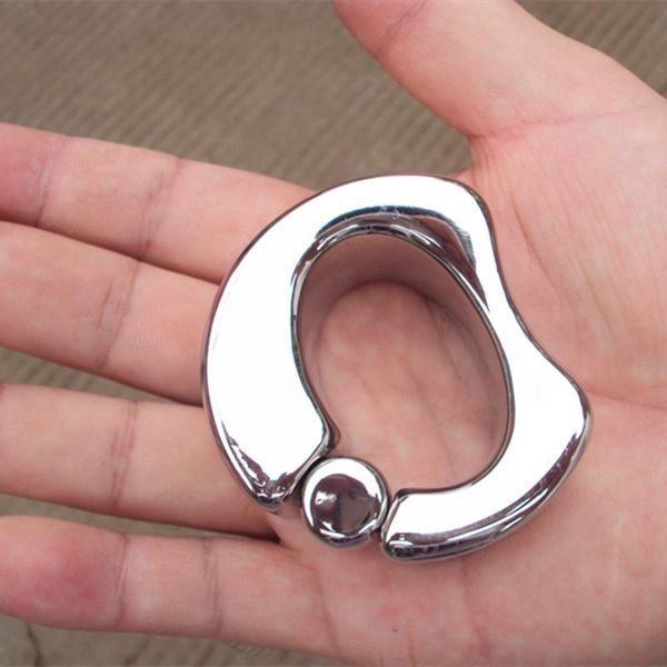 Anéis pau bola tortura penis aço inoxidável oval penis alongamento adulto testis bondage bdsm anel de bola para o sexo masculino masturbação brinquedos teard