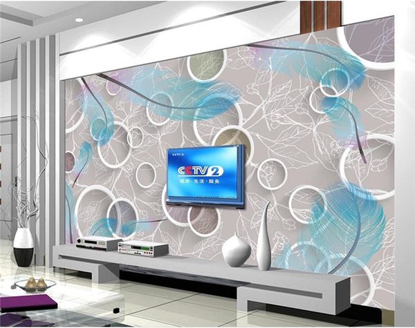 

3D Abstract Circle Photo HD Mural Обои для спальни Гостиная Декоративная современная стеновая бумага 3 D Wall MuralsКонкретный размер