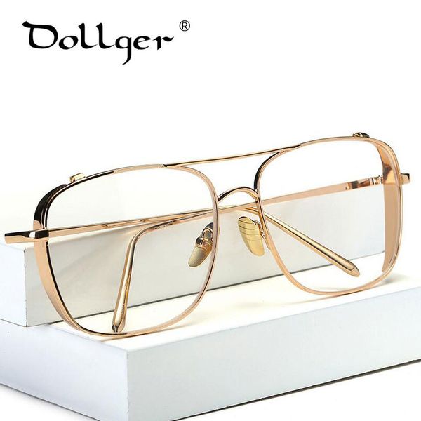 

wholesale- dollger eyeglass frames men big metal computer goggles anti fatigue radiation-resistant glasses frame women eyewear s1293, Silver