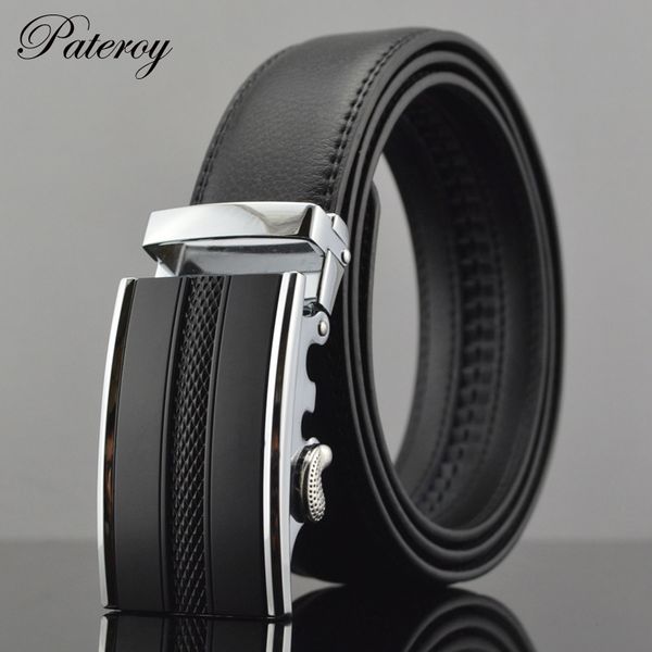 

оптово pateroy ремни мужчины высокого качества [новый заказ] новая быстрая автоматическая пряжка пояса кожаный ремень мужские ремни cinturon, Black;brown