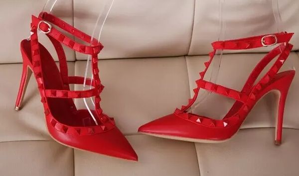 

Дизайнер женщины высокие каблуки партии моды заклепки девушки сексуальные остро