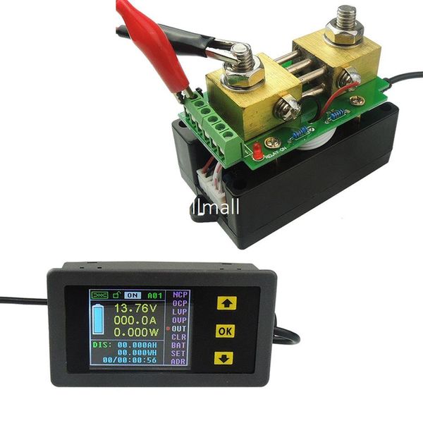 Freeshipping DC 100 V 300A Kablosuz Dijital LCD Ekran Dijital Akım Voltmetre Ampermetre Güç Enerji Multimetre Panel Tester Metre Monitör