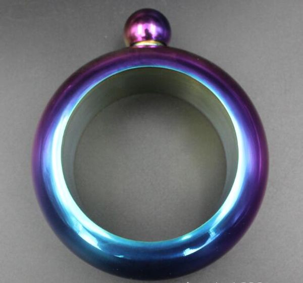 

браслет экологичный браслет фляжка клуб 3.5oz 304 из нержавеющей стали радуга жидкое алкоголь водка виски drinkware алкоголь воронка