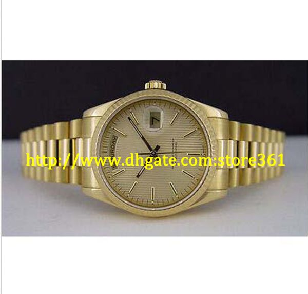 

store361 new arrive 18kt gold president champagne tapestry index 118238, Slivery;brown