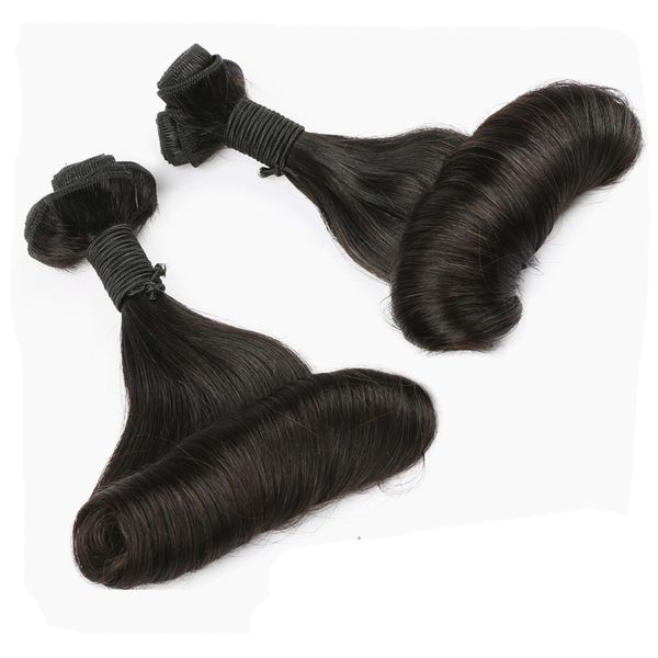 

Brazilian Human Hair Weaves Aunty Funmi Double Drawn Unprocessed Virgin Human Hair Extensions Funmi Hair Natural Black Color