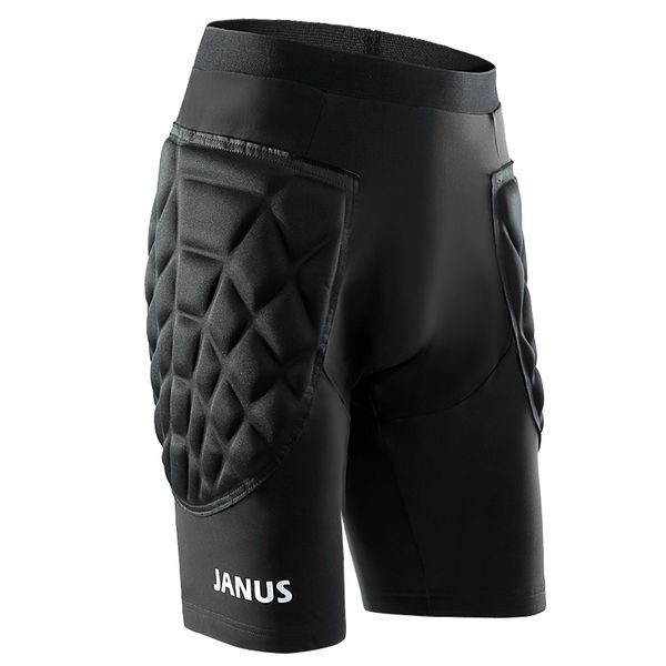 

wholesale-new soccer goalkeeper shorts mens thickened comprehensive protection sponge short breathable roller skating shorts crash tackles, Black;blue