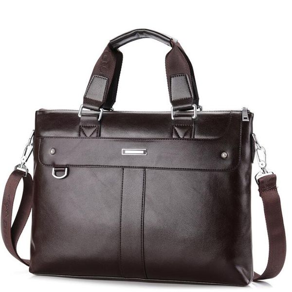 Männer Casual Aktentasche Business Schulter Tasche Leder Messenger Taschen Computer Laptop Handtasche Tasche männer Reisetaschen