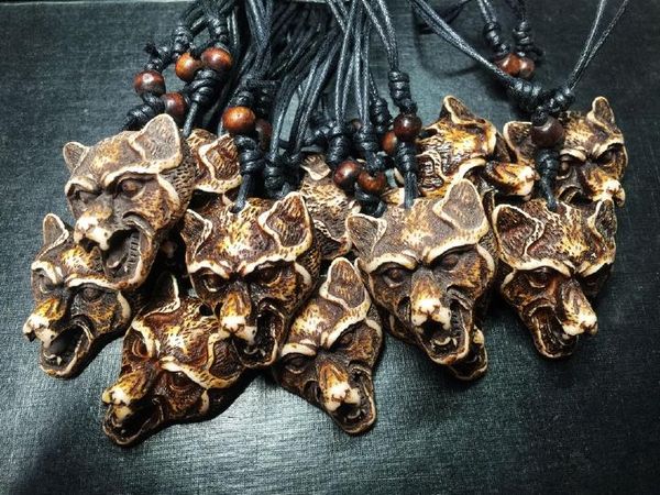 

yqtdmy 12 pcs faux cool boy men imitation carving amulet necklace gift, Silver