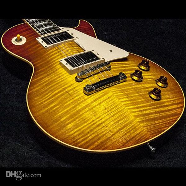

custom shop collectors choice no.2 gary moore aged '59 reissue electric guitar tiger flame maple top