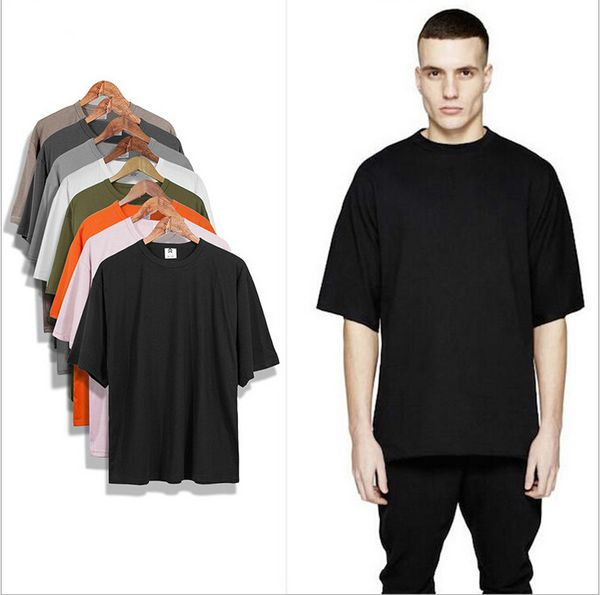 

Casual Long Size Men long t shirt Hip hop Brand new Clothing Tops StreetWear t-shirt Solid Color Short Sleeve t shirt 2017