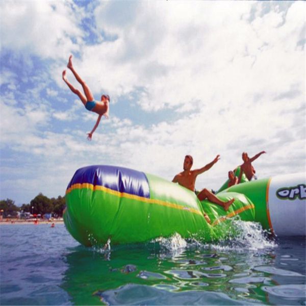 

inflatable bouncers blob bouncing inflatable jumping bag playing with water trampoline water park in summer