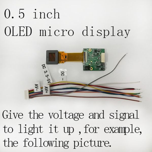 

full-color micro display 0.5inch 1024*768 high resolution oled head mounted displays view finders video glasses display /fpv display screen