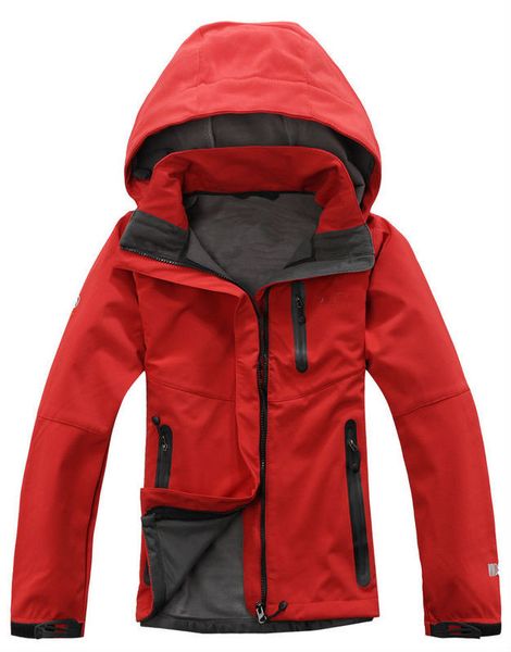 

открытый зимние женские толстовки softshell куртки мода apex bionic ветрозащитный водонепроницаемый тепловой для туризм отдых лыжный вниз сп, Black;brown