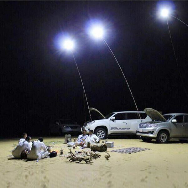

48w telescopic led fishing rod camping lighting outdoor emergency flood light with ir remote control dc12v