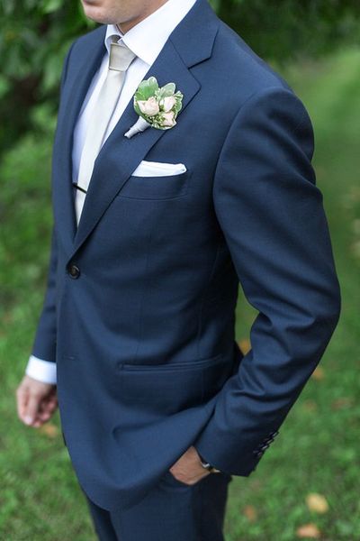 

navy blue groom tuxedos mens suits for wedding trim fit groom suits mens wedding tuxedo (jacket+pants) 2019 ing, Black;gray