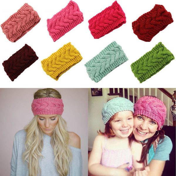 

23 color new knit hairband women lady crochet headband winter wrap ear warmer head band hair accessories gift wx9-136