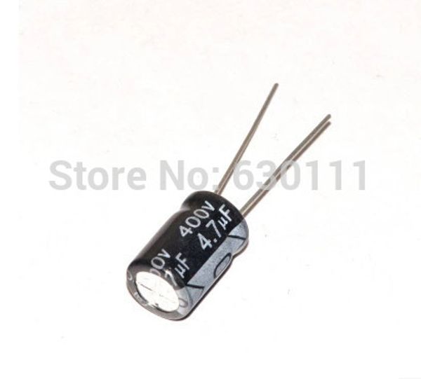 

wholesale- 100pcs 4.7uf 400v electrolytic capacitors 8x12mm
