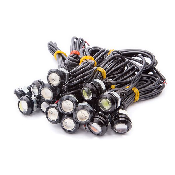 

10x eagle eye led 18mm car fog drl daytime running light source bulb car styling parking signal lamp motorcycle