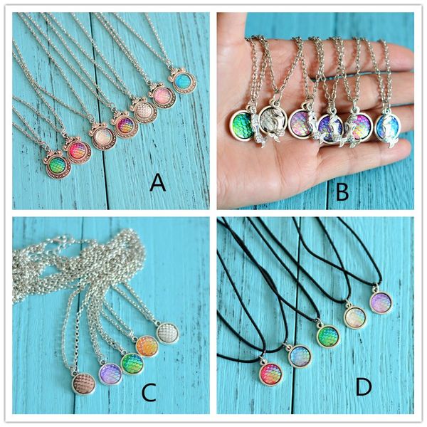 

мода drusy druzy ожерелья русалка шкала ожерелье посеребренные рыбья чешуя для женщин леди ювелирные изделия смешанный стиль, Silver