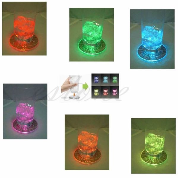 

wholesale- 1x led color change light up drink cup mat tableware glow bar club party
