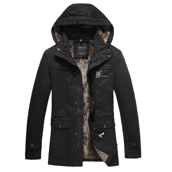 

wholesale- 2017 warm thickening winter coat men thick hooded windproof men jacket m-4xl casual jacket solid large 135hfx, Black;brown