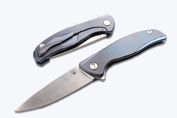 

Utility Knife High End D2 Steel blade EDC Folding Knife Titanium Handle Camping Tactical Knives New In Original Box F257L