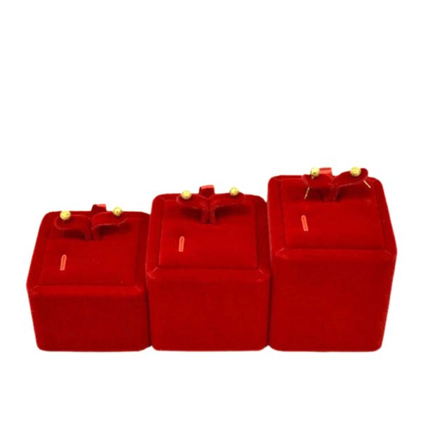 

jewelry showcase display box red velvet jewelry display tower earrings stud organizer stand set 3pcs/lot, Black