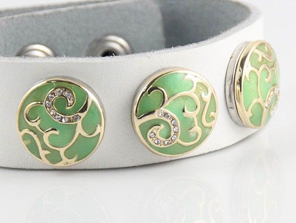 

20pcs crystal green pink enamel button 20mm button snap charms jewelry interchangeable jewerly charms pendants necklace 2017, Bronze;silver
