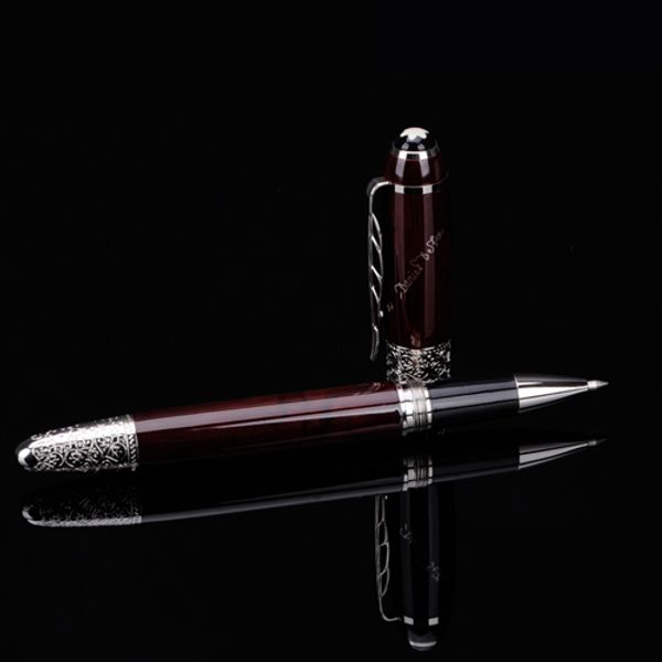 

red resin Roller Pens Laser logo Rollerball Literary Giant Stationery Products Office school Supplies Gift penna