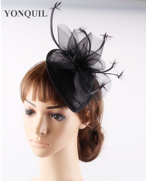 

fascinating 15 colors available sinamay material fascinator headpiece cocktail hat wedding hair accessories fnr151271, Slivery;golden