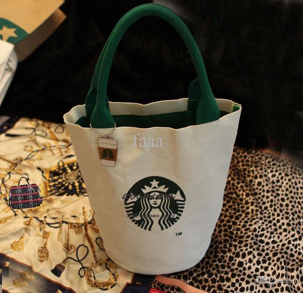 

новая мода женщины известный starbucks симпатичные сумки дамы мода марка дизайнеры обед мешок бесплатная доставка высокое качество холст сум