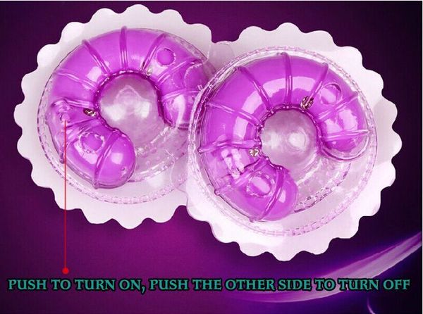 2 vibrierende Nippelpads Pasties Vibratoren Brustbecher Stimulationsmassagegerät #R91