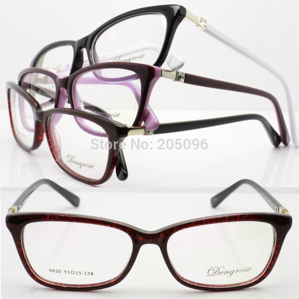 

wholesale- wholesale 6620 acetate full-rim cateye flexi hinge nickel coper temple fashion optical glasses frames ing, Silver