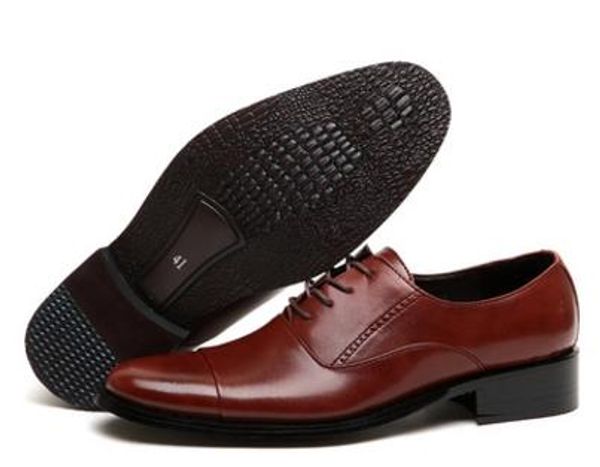 

2017 big us size 6 -15 man valentine's day flat shoes luxury men's business oxfords casual shoe black / brown leather derby shoes
