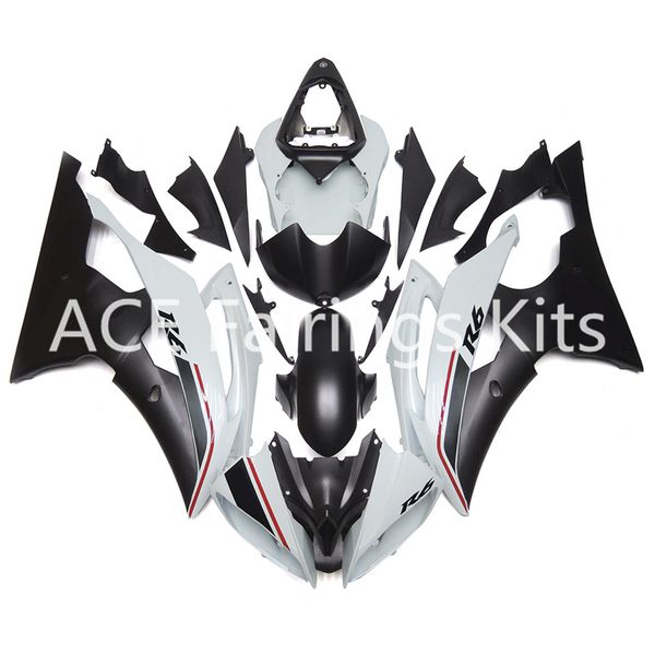 3 presentes Novas Carenagens Para Yamaha YZF-R6 YZF600 R6 08 15 R6 2008-2015 ABS Plastic Bodywork Motorcycle Carenagem Kit Black white cool style