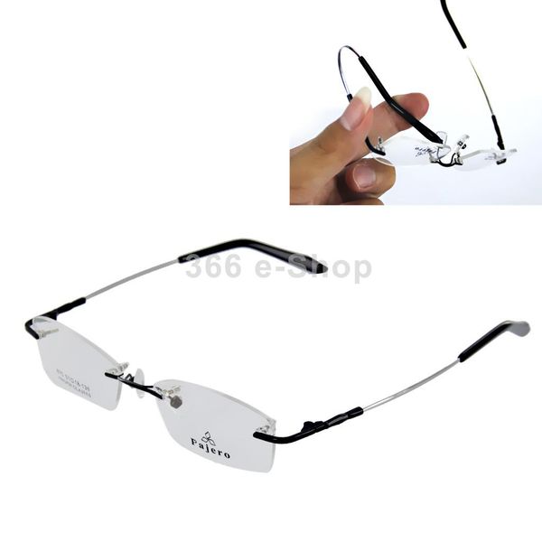 

wholesale- magideal memory metal rimless glasses eyeglasses spectacles frame black, Silver