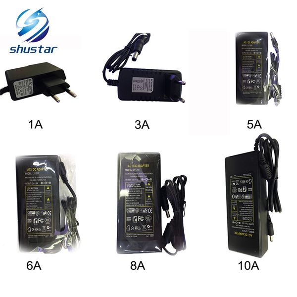 

1a 2a 3a 5a 6a 8a 10a light transformer ac110v-240v to dc12v адаптер питания для светодиодной ленты 3528 5050