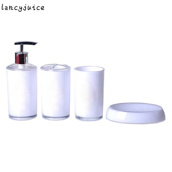 Set da bagno eleganti Accessori da bagno viola nero bianco Vendita calda di moda semplice nel 2016 Set di portasapone e bicchiere da bagno