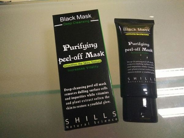 SHILLS Pulizia profonda Maschera nera Detergente per pori 50 ml Maschere peel-off purificanti Maschera facciale per punti neri 50 pezzi gratuiti