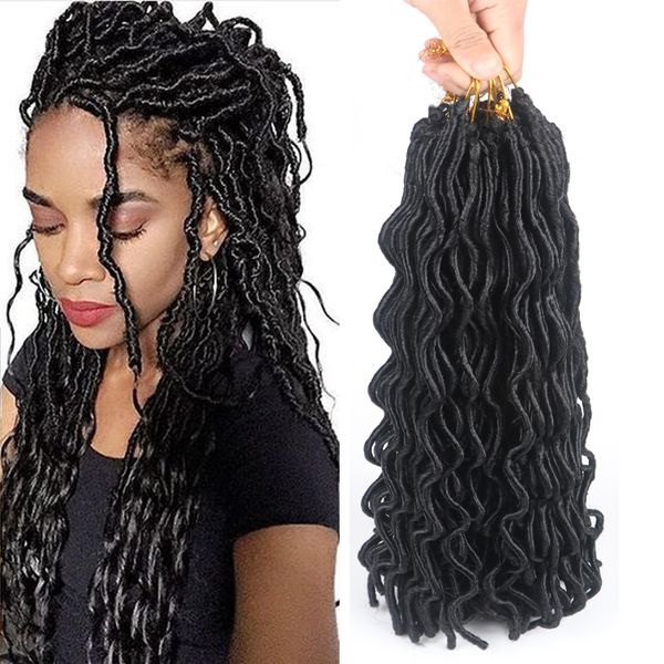 2019 24inch 100g Pack Crochet Hair Faux Locs Curly Crochet