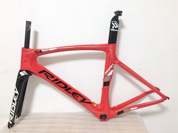 

ridley all red road bike frame frameset glossy full carbon fiber road bicycle frame with pf30 a12