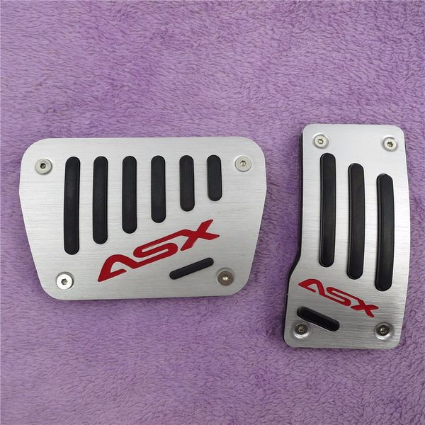 Accessori auto per Mitsubishi ASX AT Poggiapiedi freno carburante Piastra pedale antiscivolo, Copri pastiglie freno acceleratore Stile pastiglie pedale