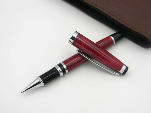 

2pc New Bright Dark red Lacquerred M Roller ball Pen