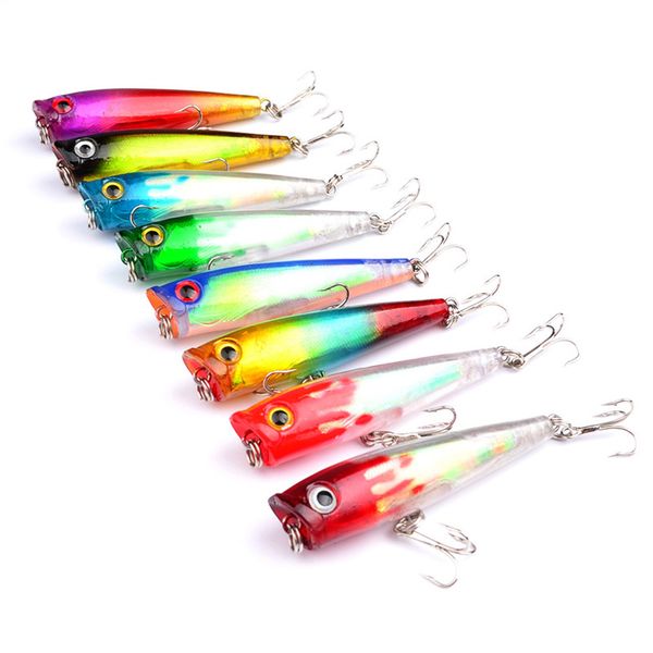 

artificial popper lures 6.5cm/6.6g water fishing bait 8# high carbon steel hook