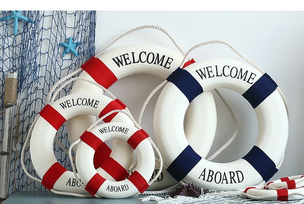 Mediterranean Foam Party Decoration Nautical Decor Lifebuoy Life